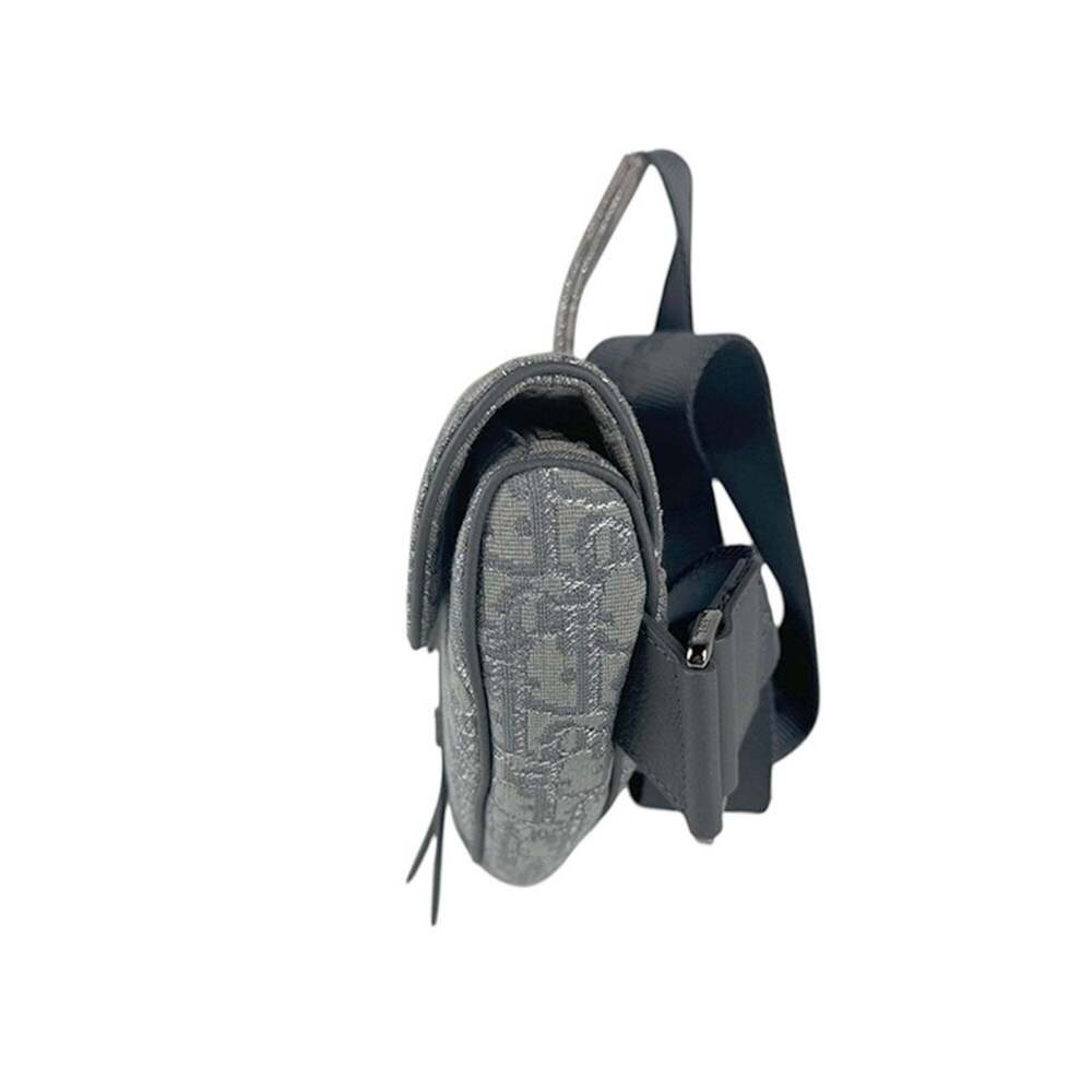 CHRISTIAN DIOR Gray Canvas Shoulder Bag - Picture 2 of 5